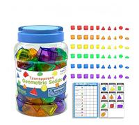 Racocou Riempimento, set geometrico trasparente, 60 pezzi in 6 colori, materiale didattico per asilo, giocattolo educativo, regalo per lo sviluppo cerebrale
