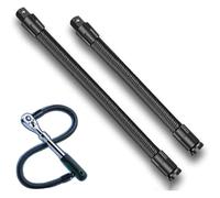 Racocou Set di 2 pezzi di prolunga con albero flessibile 1/2" - 250mm e 350mm - Estensore di coppia lungo universale per cricchetto a bussola e chiave ad impatto