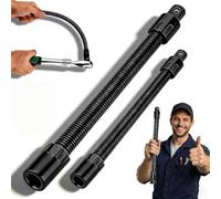 Racocou Set di 2 pezzi di prolunga con albero flessibile 1/2" - 250mm e 350mm - Prolunga commerciale ad alto torque per cricchetto a bussola e chiave a impatto