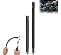 Racocou Set di 2 pezzi di prolunghe con albero flessibile 1/2" - 250 mm e 350 mm - Prolunga per elevata coppia, resistente, per cricchetto a bussola e chiave a impulsi
