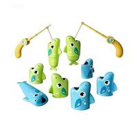 Racocou Set di Giocattoli da Pesca per Bambini, Gioco educativo interattivo Genitore-Figlio, con Stagno Girevole e canne da Pesca magnetiche, 16 Pesci, 4 canne, 2 righelli