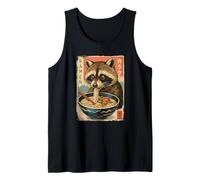 Racoon Eating Ramen Noodles Kawaii Anime Cute Retro Procione Canotta