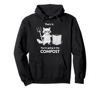 Racoon Ecco Tutto Stai Andando nell'umorismo del Giardinaggio Compost Felpa con Cappuccio
