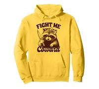 Racoon Lover Trash Eater Unhinged & Feral Mi combatte da codardo Felpa con Cappuccio