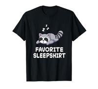 Racoon Racoon Nap Sleeping Sleep Pigiama Camicia da notte Maglietta