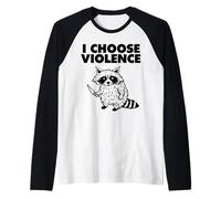 Racoon Scelgo la violenza Maglia con Maniche Raglan