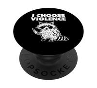 Racoon Scelgo la violenza PopSockets PopGrip Adesivo