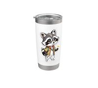 Racoon segno della pace Trashed Racoon Lovers Bicchiere termico in acciaio inox doppia parete