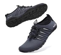 Racqua Water Shoes Quick Dry Barefoot Water Aqua Sport Beach Pool Swim Surf Diving for Men Women, Hd102 Grey, 11 Women/10 Men