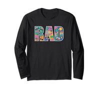 Rad 90s Retro Nostalgia Arcade Gamer Maglia a Manica