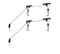 RAD Cycle products, 2004 2-Pack Bike Lift Hoist Garage MTN Bicicletta Paranco 100LB cap Unisex-Adulto, Nero, Confezione da 4