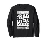 Rad Little Dude Retro Racing - Bandiera a Scacchi Maglia a Manica