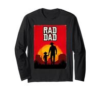 Rad papà Padre e Figlio Cowboys Western Tramonto Maglia a Manica