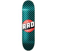 RAD Unisex - Adulto Checker Skateboard, nero/petrolio, 7.75"