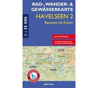 Rad-, Wander- und Gewässerkarte Havelseen 2: Beetzsee: Mit Klein Kreutz, Jeserig, Groß Kreutz, Phöben, Wachow, Radewege. Maßstab 1:35.000. (wasser- und reißfest)