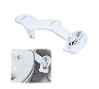 RADAAB Attacco Bidet for WC Lato Sinistro, ugello spruzzatore autopulente a Pressione Regolabile Non Elettrico for Lavaggio Posteriore, Femminile(Hot And Cold)
