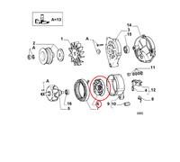 RADDRIZZATORE ALTERNATORE FIAT COUPE' - TIPO - LANCIA DELTA ORIGINALE 9939205