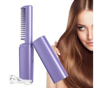 Raddrizzatore per capelli a pettine caldo,Pettine a 3 tempi | Spazzola calda e bacchetta per arricciare, piastra piatta senza fili e portatile per le donne per una lisciatura istantanea Uozonit
