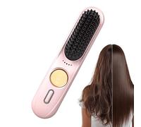 Raddrizzatore per capelli portatile - 9 livelli di riscaldamento rapido 35 W anti-scottatura ricaricabile, spazzola lisciante calda per le donne, per vacanze viaggi e appuntamenti quotidiani