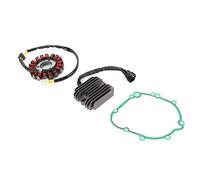 Raddrizzatore Statore e Regolatore con Guarnizione, Set Raddrizzatore Statore Raddrizzatore Bobina Statore Guarnizione Statore Installazione Semplice Lega di Alluminio ABS per