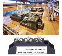 Raddrizzatore Trifase 1600V CC, Ponte a Diodi Trifase CA a CC 50A, Raddrizzatore a Ponte Intero Nero per Impianti Fotovoltaici, Convertitore Tensione Trifase Industriale