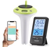 Raddy PT-5 Wi-Fi Termometro per piscina, Console interna, APP monitoraggio remoto tramite, IPX8, ricaricabile tramite energia solare e USB-C, per piscina, vasca idromassaggio, Stagno