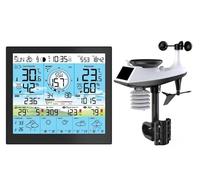 Raddy WF-120P Stazione meteorologica Wi-Fi professionale, 10″ display colori HTN, temp. e umidità int./est., indice UV e luce, PM2.5, previsione 5 giorni, sensore esterno 7-in-1 per aziende agricole