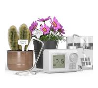 Raddy WS-6 Sistema di Irrigazione Automatica, Kit di Irrigazione a Goccia per 15 Piante in Vaso, Display LCD, Alimentazione USB, Timer di Irrigazione Automatica Festiva per Piante da Interno (WS-64)