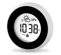 Raddy WT-2 Termometro da Finestra con Pressione Barometrica e Previsioni Meteo, Monitor Magnetico per Temperatura Interna ed Esterna, Display LCD Trasparente, Alimentazione a Batterie per Serra