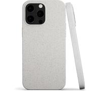 RadEnergy Custodia in silicone liquido con shungite anti-radiazioni, protezione EMF, per iPhone, riduzione dello schermo 5G, cover posteriore protettiva leggera (beige, 16 Pro)
