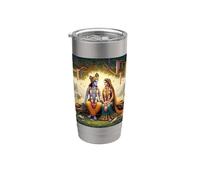 Radha e Krishna Amore Bicchiere termico in acciaio inox doppia parete