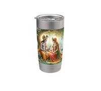 Radha e Krishna Amore Bicchiere termico in acciaio inox doppia parete