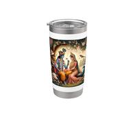 Radha e Krishna Amore Bicchiere termico in acciaio inox doppia parete