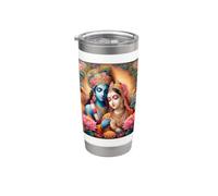 Radha e Krishna Amore Bicchiere termico in acciaio inox doppia parete