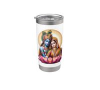Radha e Krishna Amore Bicchiere termico in acciaio inox doppia parete