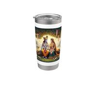 Radha e Krishna Amore Bicchiere termico in acciaio inox doppia parete