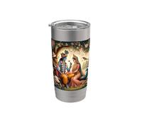 Radha e Krishna Amore Bicchiere termico in acciaio inox doppia parete
