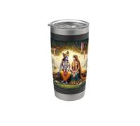 Radha e Krishna Amore Bicchiere termico in acciaio inox doppia parete