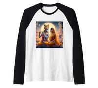 Radha e Krishna Amore Maglia con Maniche Raglan