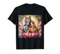 Radha e Krishna Amore Maglietta con Stampa Grafica Economica