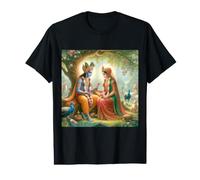 Radha e Krishna Amore Maglietta con Stampa Grafica Economica