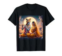 Radha e Krishna Amore Maglietta con Stampa Grafica Economica