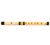 Radhe Flutes | C Natural Bansuri superiore per destrorsi | nero e arancione | sintonizzato con Tanpura A = 440Hz | flauto in PVC + lezioni di flauto hindi e inglese
