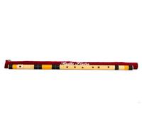 Radhe Flutes | C Sharp Base Bansuri per destrorsi | Nero e Arancione | Tuned con Tanpura A = 440Hz | Flauto in PVC + Copertura in velluto + Lezioni di flauto hindi e inglese