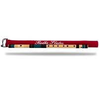Radhe Flutes | C Sharp destra medio Bansuri | Nero e verde scuro | Tuned con Tanpura A = 440Hz | PVC Flauto + copertura in velluto + lezioni di flauto hindi e inglese