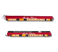 Radhe Flutes | Confezione combinata | Bansuri in fibra di PVC e bambù | G & C naturale | mano destra | flauto beige con fili neri e arancioni | Realizzato a mano da Tej Sharma