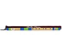 Radhe Flutes | G Natural Base destra Bansuri | Con rivestimento in velluto | Tanpura A=440 | Fibra PVC | Blu & Verde