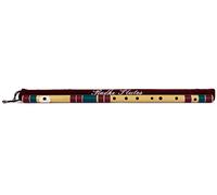 Radhe Flutes | G Natural Base destra Bansuri | Con rivestimento in velluto | Tanpura A=440 | Fibra PVC | Marrone & Verde scuro