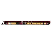 Radhe Flutes | G Natural Base destra Bansuri | Con rivestimento in velluto | Tanpura A=440 | Fibra PVC | Nero & Maroon