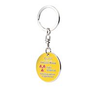Radiacode Divertenti gifts Physics for Enthusiasts and Nuclear Nerds Glow in the dark Keychain Science Accessories Dont Drop and Run, giallo, Taglia unica